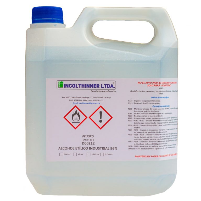 Alcohol Etílico Industrial 96 – Incolthinner